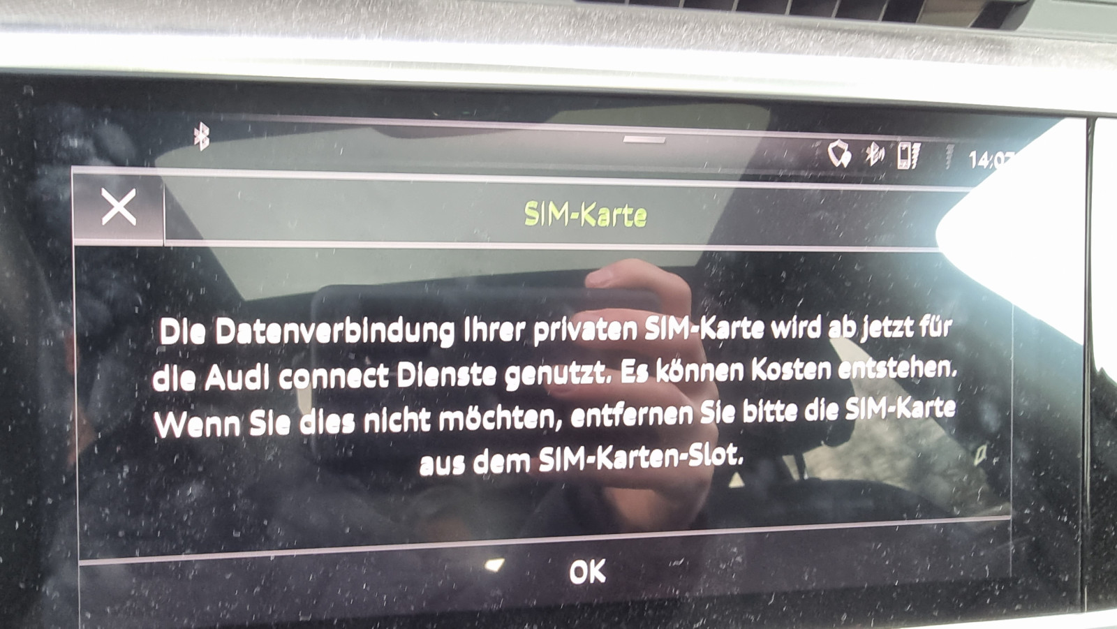 Keine Mobilfunkverbindung mehr für Audi Connect