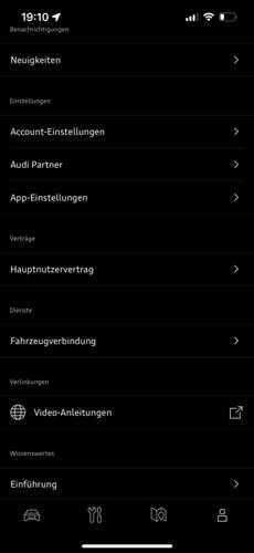Audi charging Vertrag fehlt