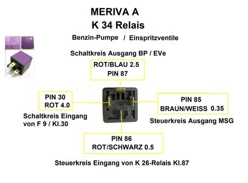 K 34 Relais Benzinpumpe