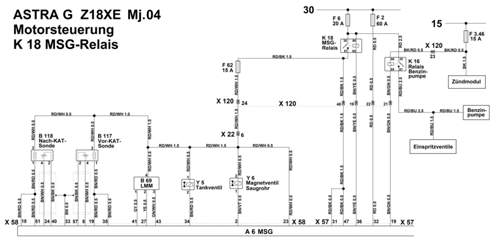 Motorsteuerung Z18XE K 18-Relais