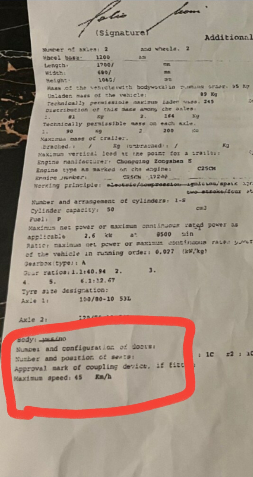 Wie schnell fährt eine Piaggio Zip C25 bauartbedingt? (2006er laut Papiere)
