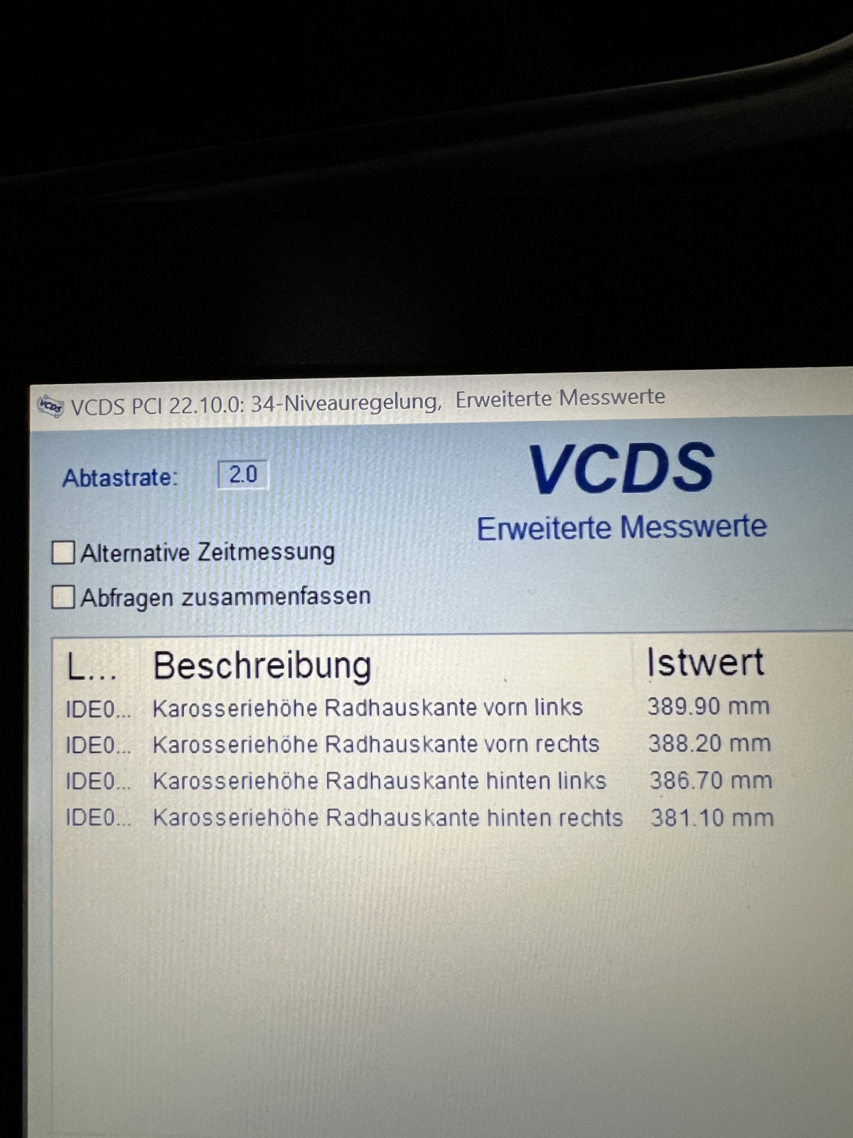 Problem mit Luftfederung