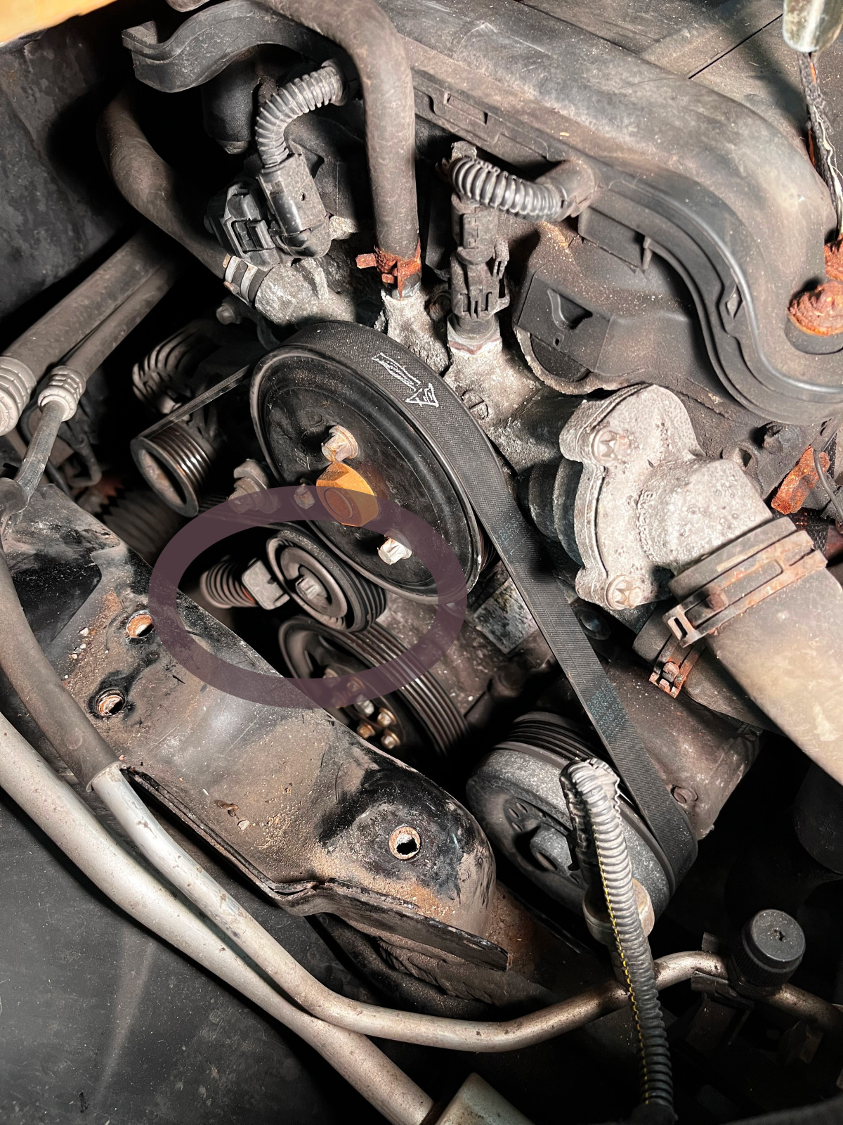 Riemenspanner entlasten