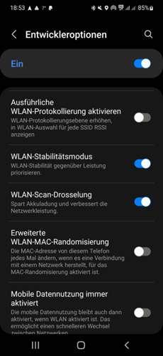WLAN-Stabilitätsmodus