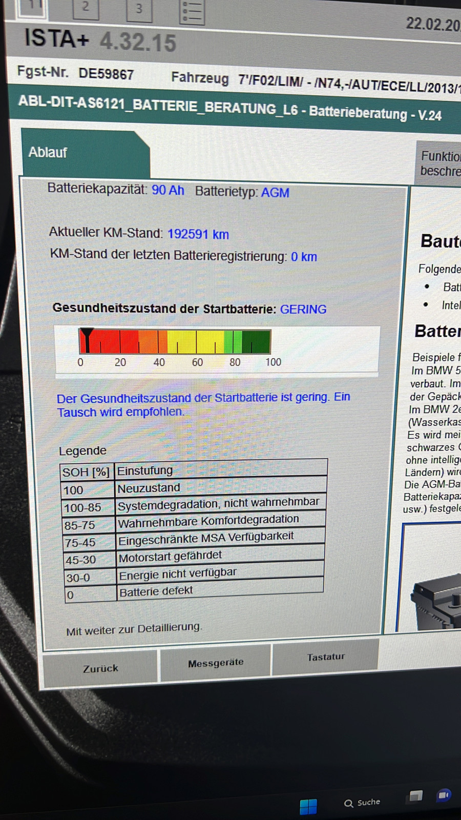 Autobatterie lädt nur bis 68 %