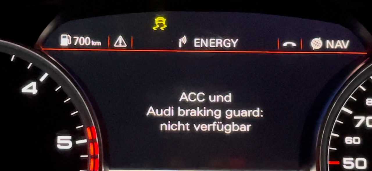 Ausfall des Systeme nach Braking-Guard-Eingriff