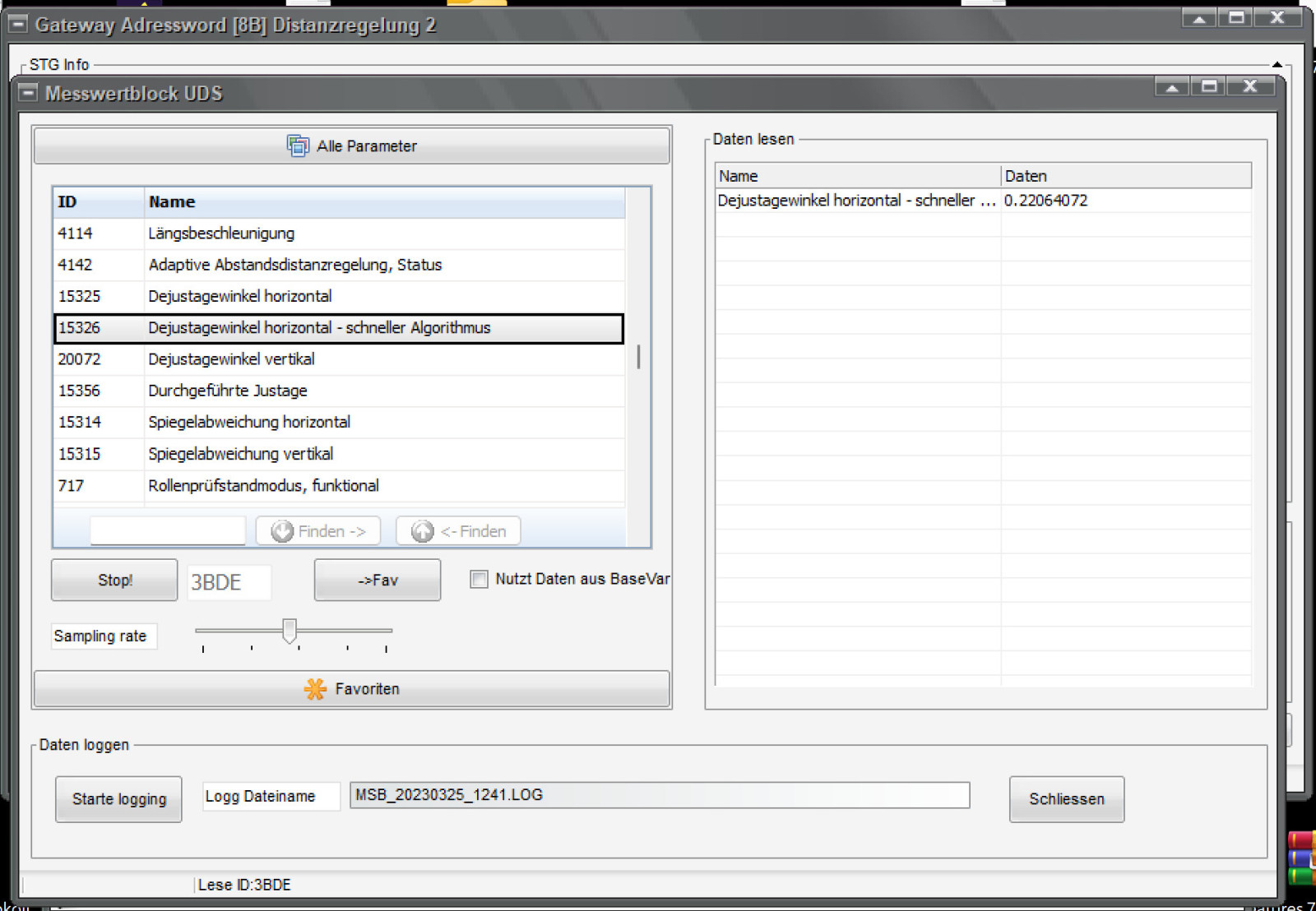 ACC Sensor verstellt - Kalibrierung