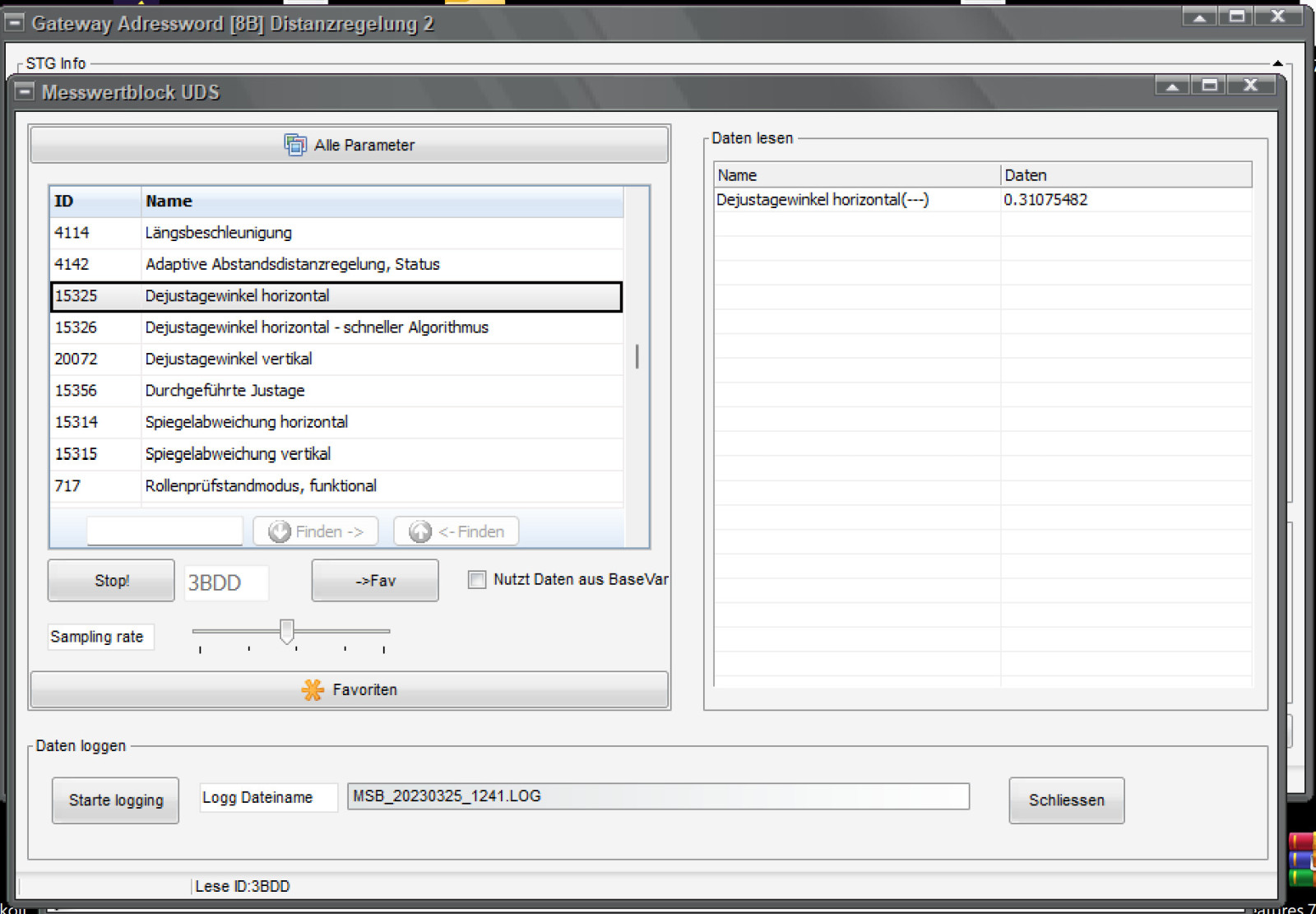 ACC Sensor verstellt - Kalibrierung