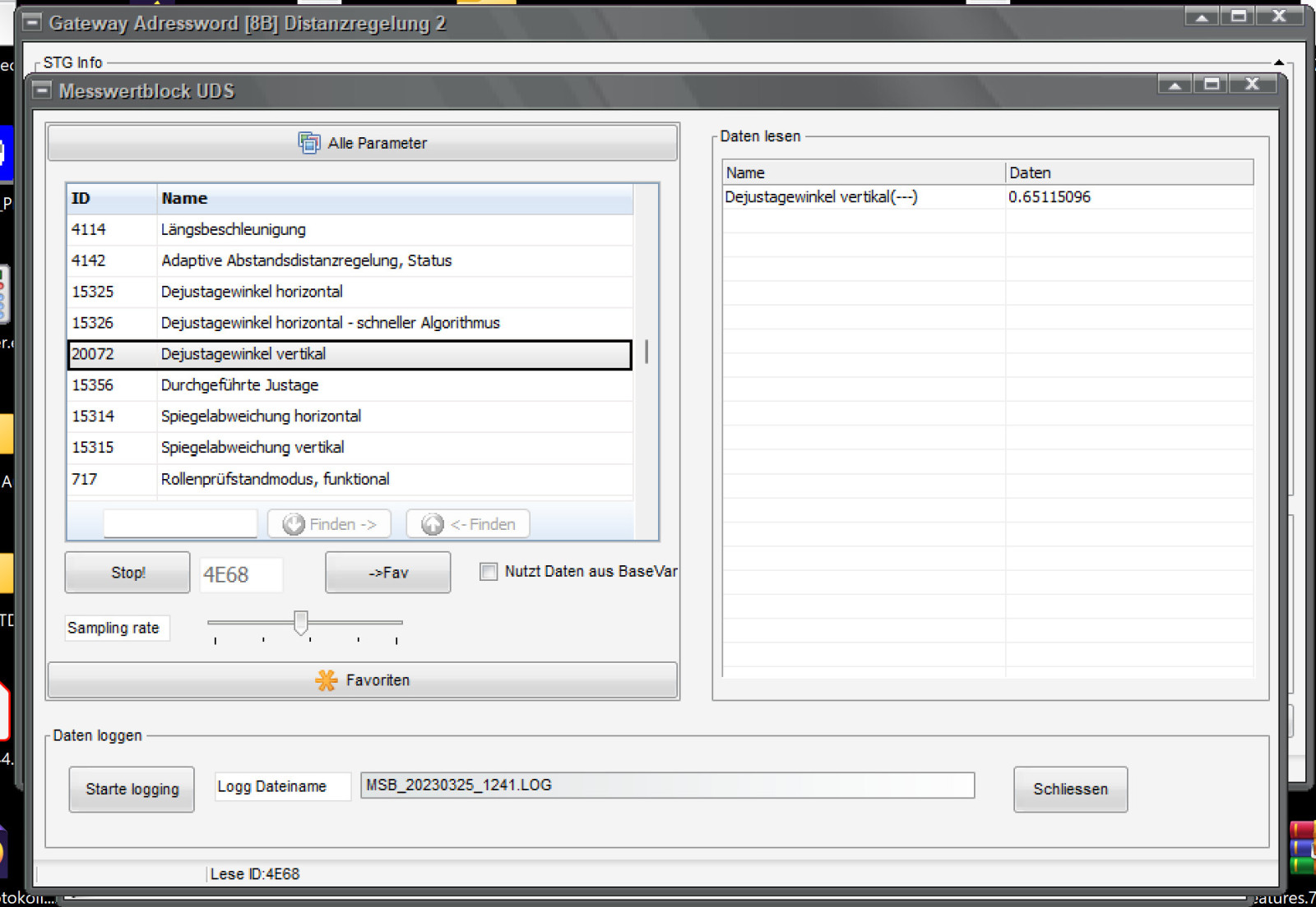ACC Sensor verstellt - Kalibrierung