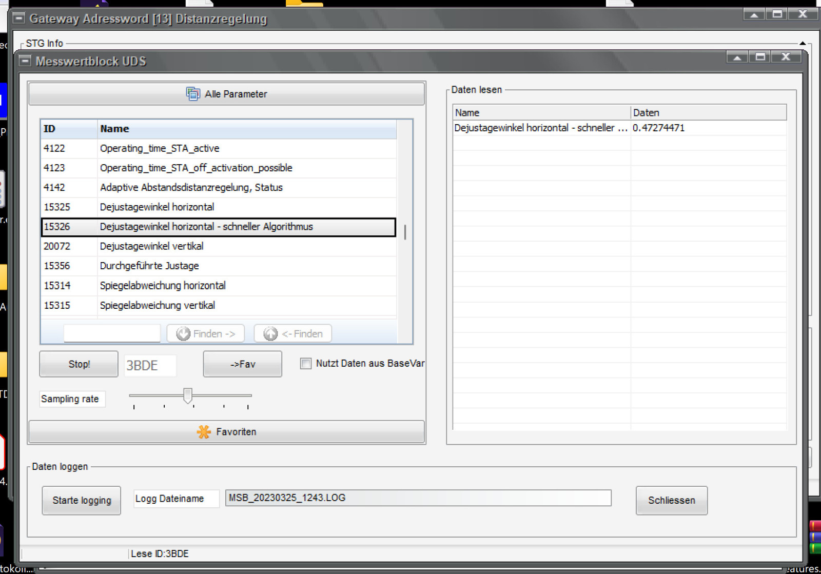ACC Sensor verstellt - Kalibrierung