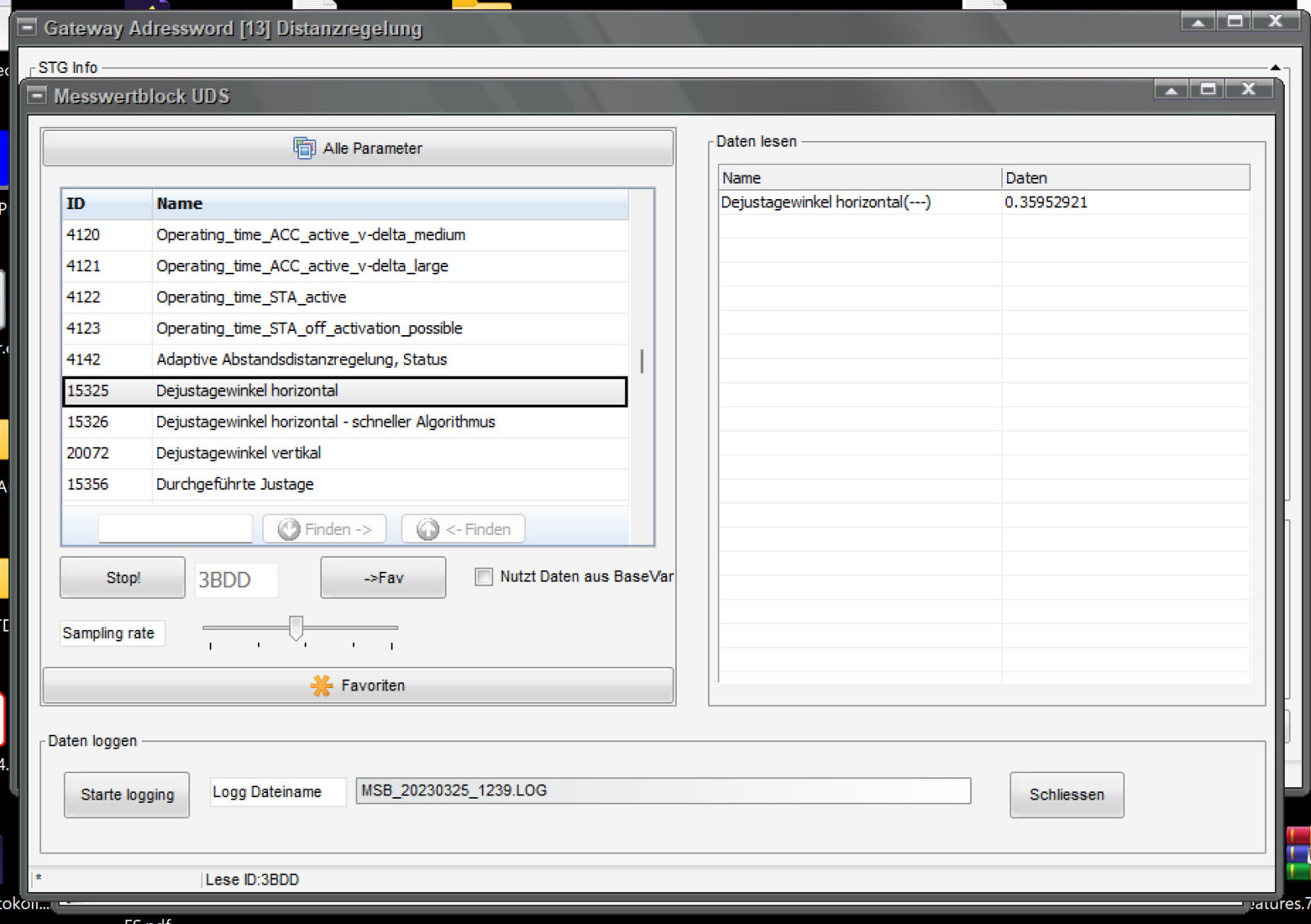 ACC Sensor verstellt - Kalibrierung