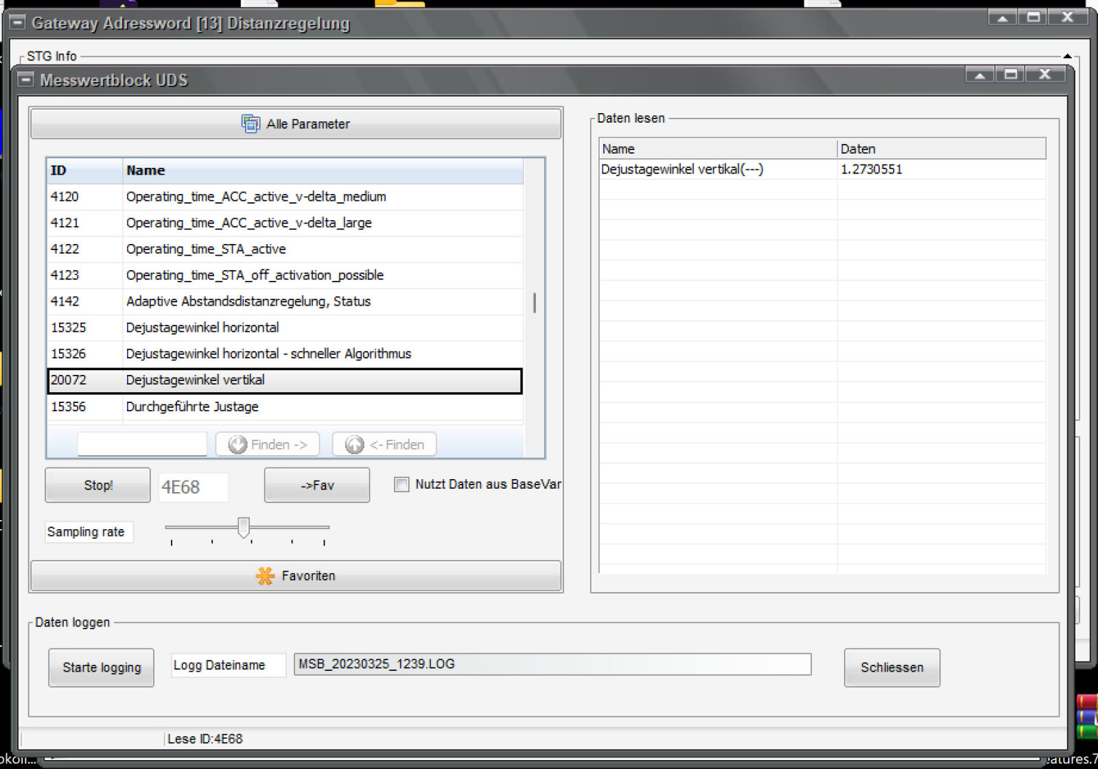 ACC Sensor verstellt - Kalibrierung