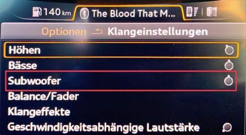 Subwoofer-settings-aktiviert