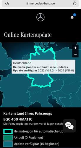 Mercedes Me Portal Kartenupdate
