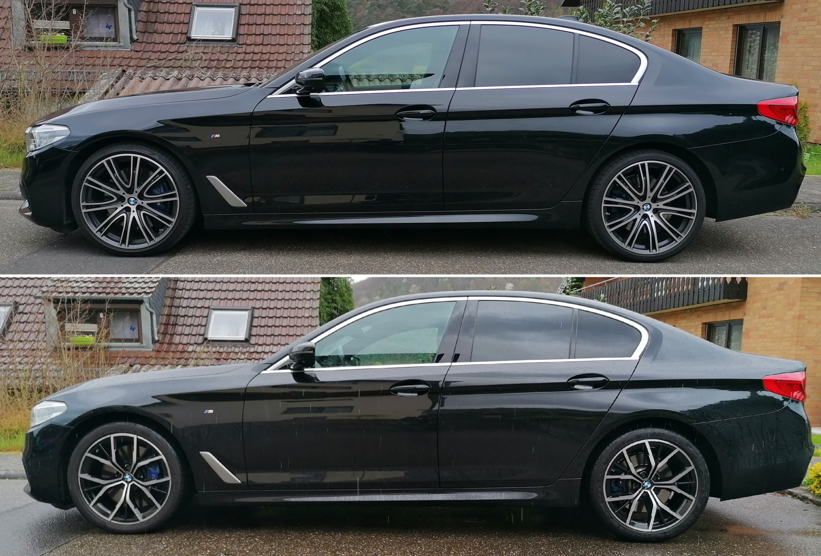 Vergleich vorher (oben, 20 Zoll) zu nachher (unten, 19 Zoll)