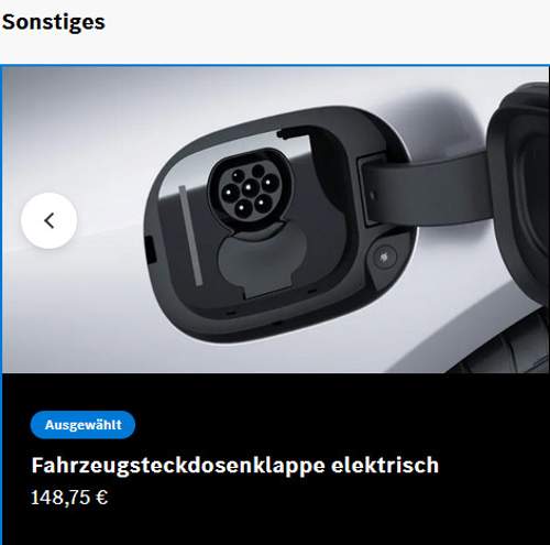 Fahrzeugsteckdosenklappe elektrisch