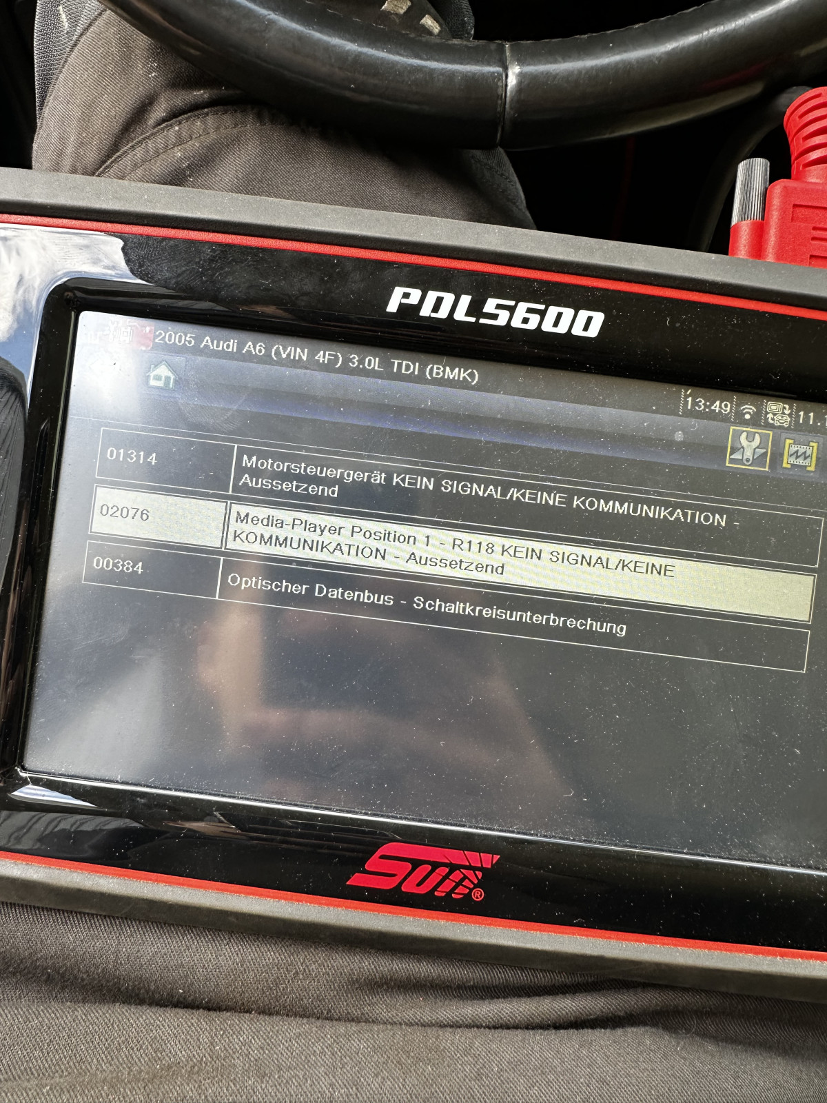 MMI Ausgefahlen und Telefon, Telematik Sicherung