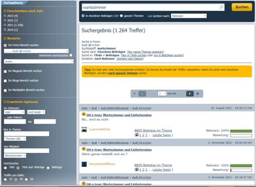 Suche im Q8 etron Forum