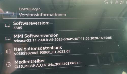 MIB3 MJ21 SW 3385 Snapshot 15.6.2020