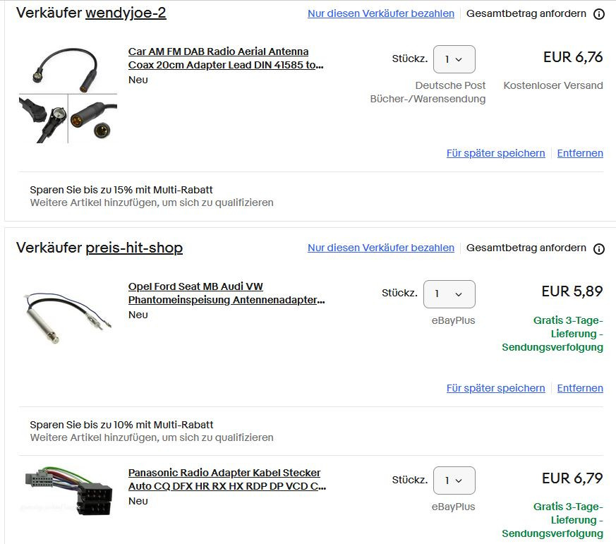 Omega B - KFL - FORD Panasonic Autoradio Transit V363 KK3T-18D815-DJ einbauen