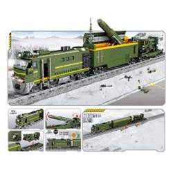 Kazi-ky98252-military-missile-carrier-train-mit-waggon-und-schienenkreis