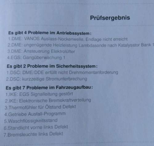 Steuergeräte Fehler x5