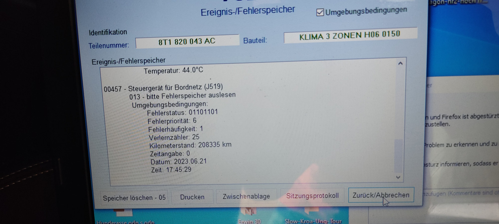 Klima defekt- Diverse Fehlercodes mit VCDS