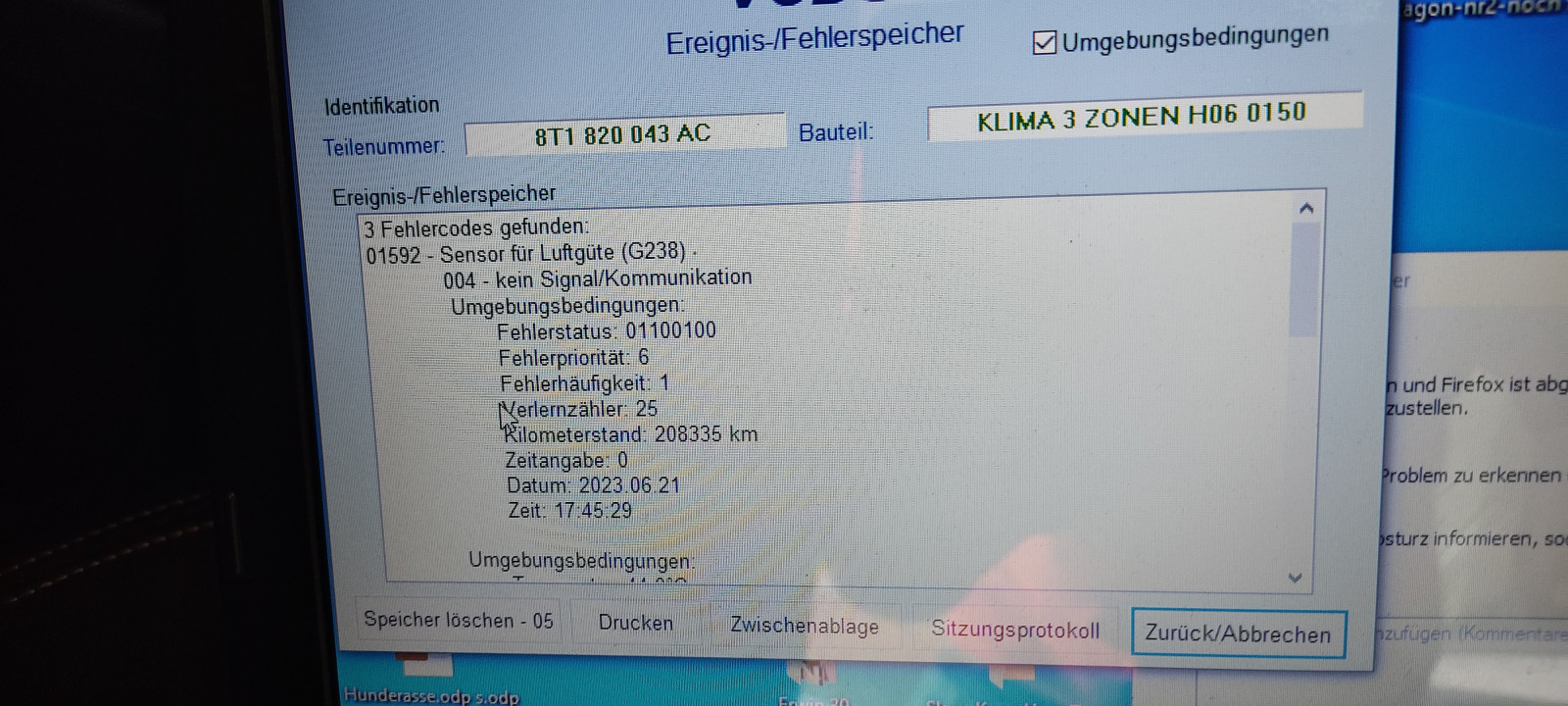 Klima defekt- Diverse Fehlercodes mit VCDS