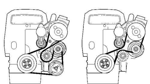 Links mit Kompressor, rechts ohne