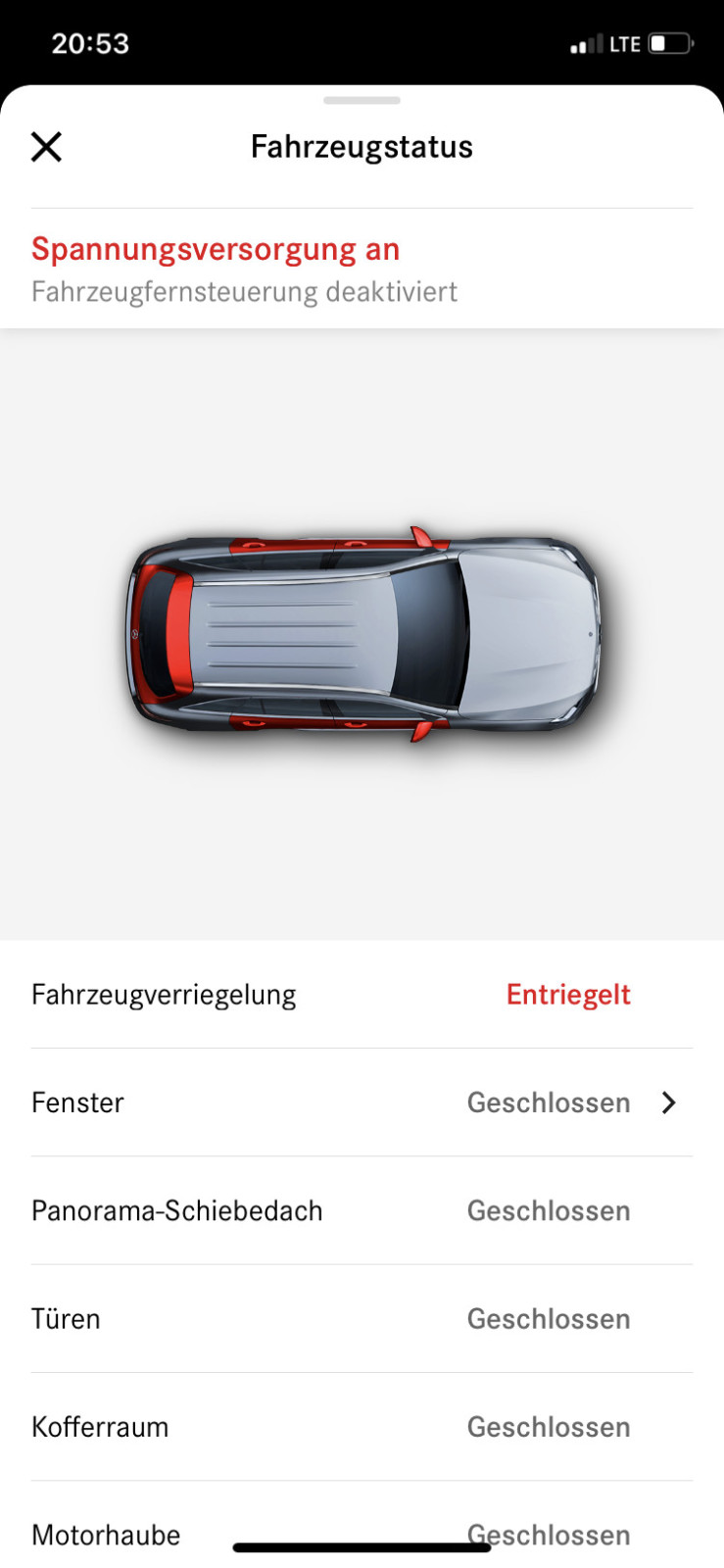 Fehlermeldung: „Spannungsversorgung an“