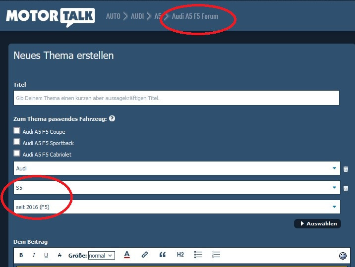 Audi S5 F5 Front Kamera Aus