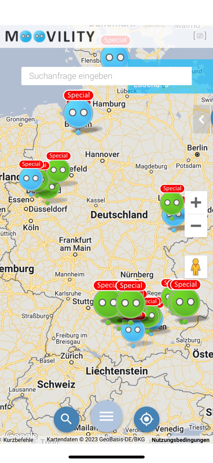 Ladekarten für e-tron Fahrzeuge