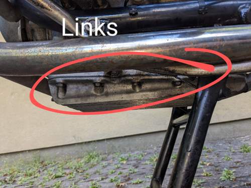 Linke Seite Ölwanne, ölig