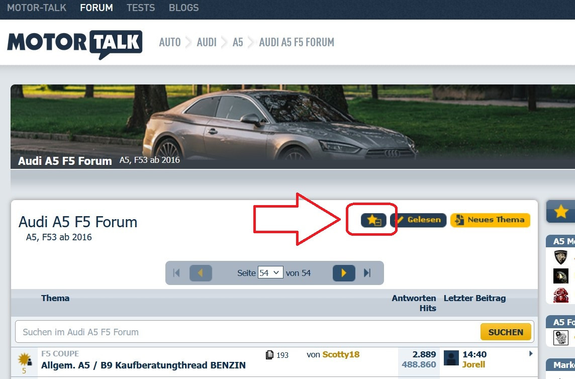 Audi S5 F5 Front Kamera Aus