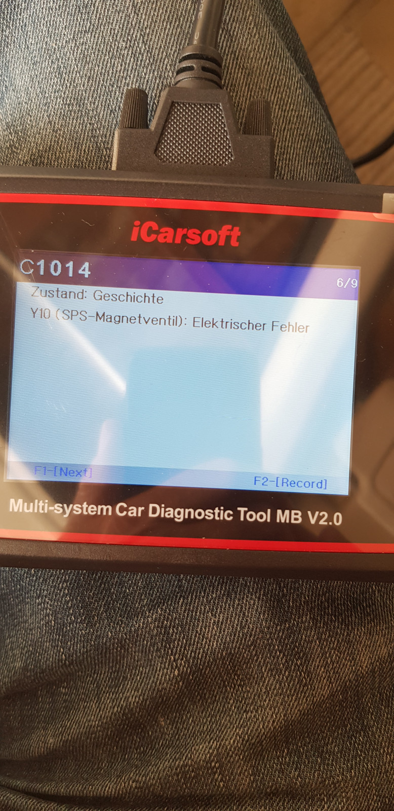 ESP -Fehler Anzeige, wenn KFZ schräg geparkt wurde