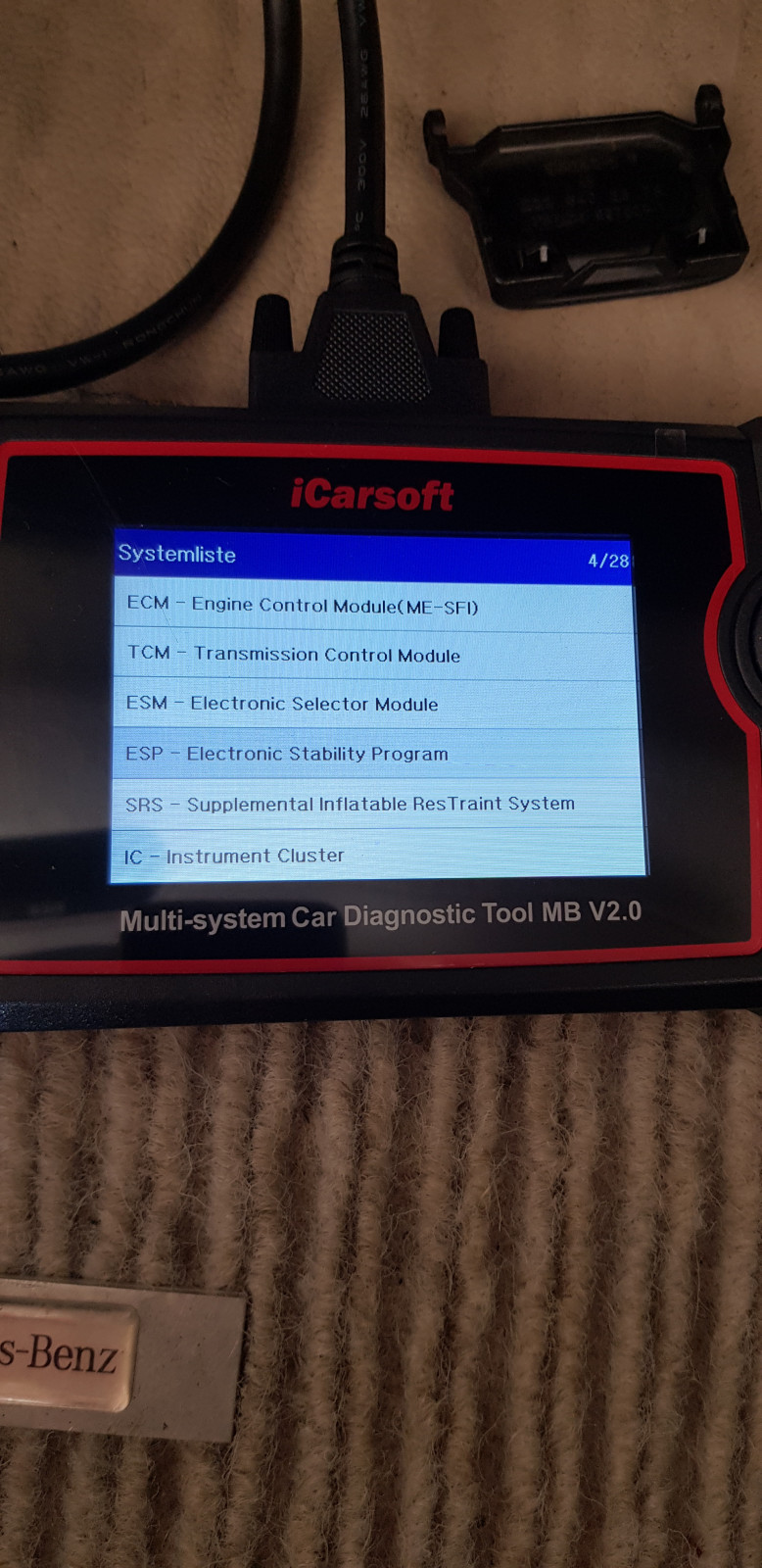 ESP -Fehler Anzeige, wenn KFZ schräg geparkt wurde