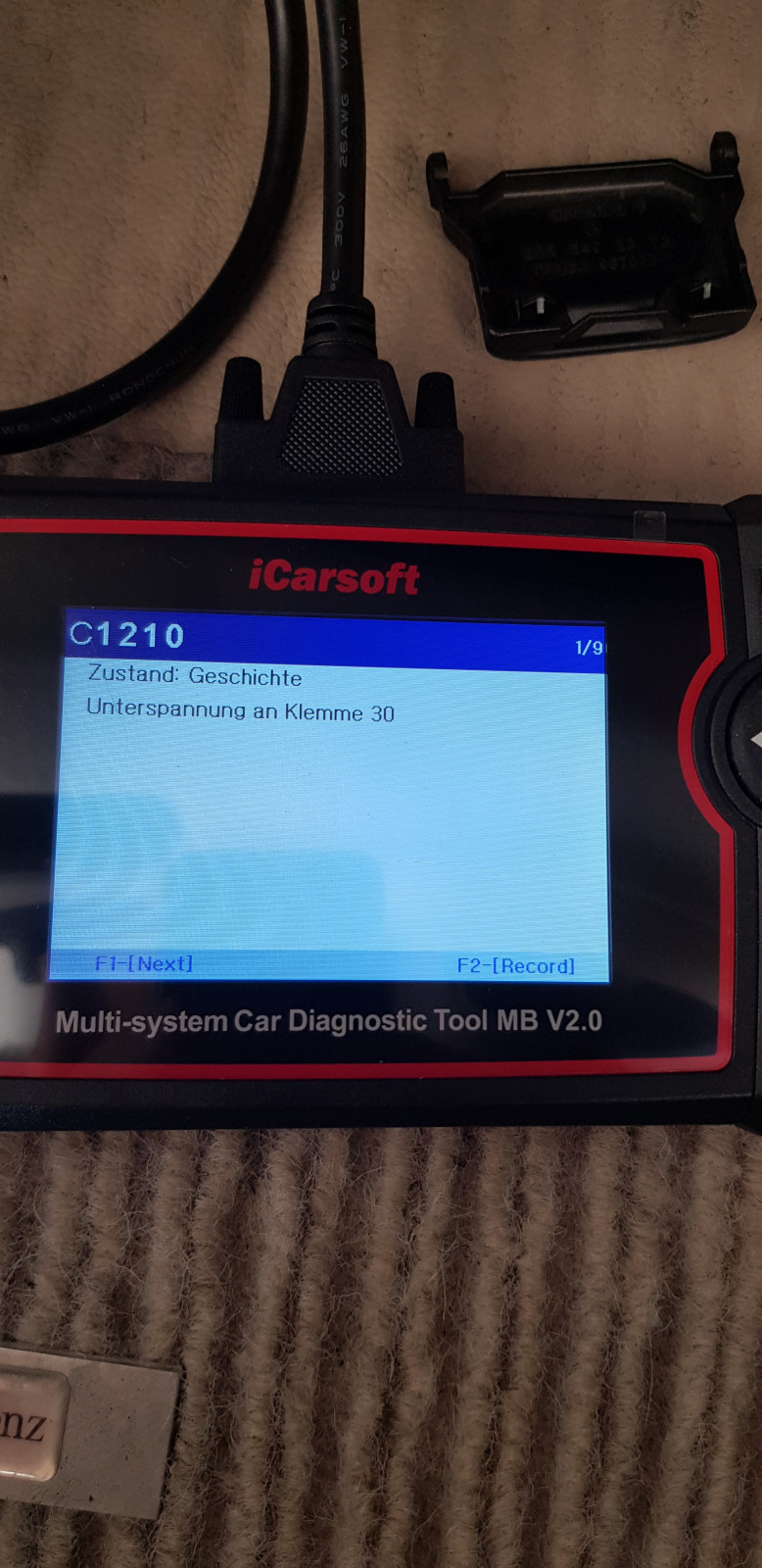 ESP -Fehler Anzeige, wenn KFZ schräg geparkt wurde