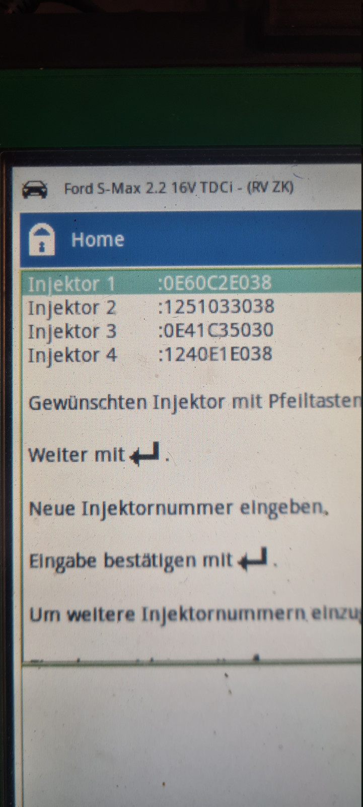 Einspritzdüsen 1.6 TDCI, Korrekturfactor