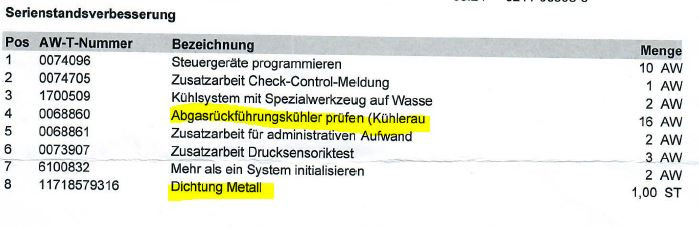 Rückrufmaßnahme Codes 0013940300, 0013950300 Steuergeräte programmieren