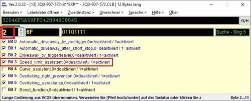 ACC Stg 13 Byte 2 Bit 3