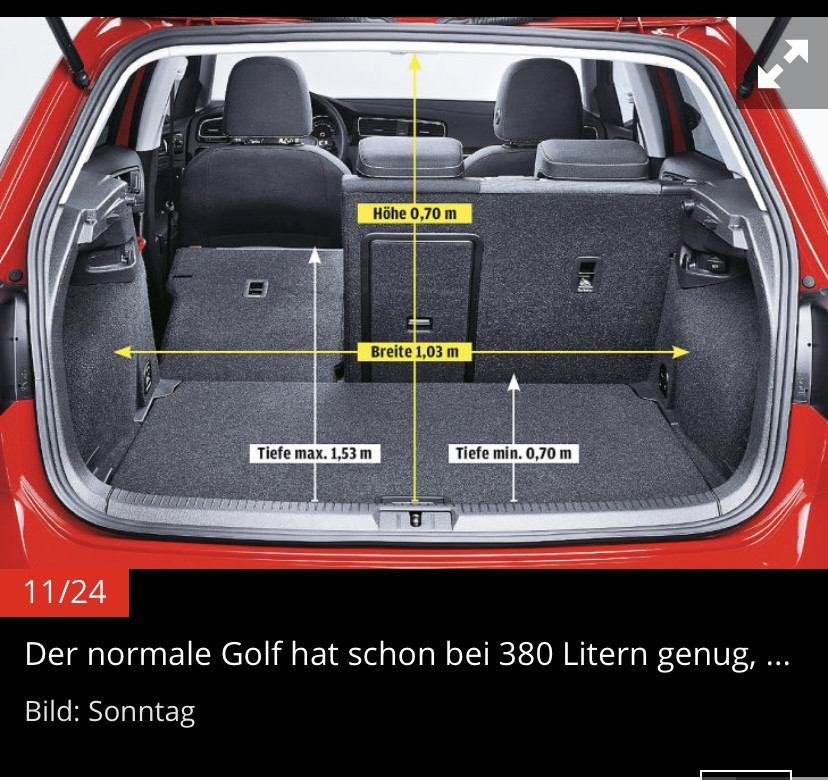 Raumteiler für Kofferraum Golf 7