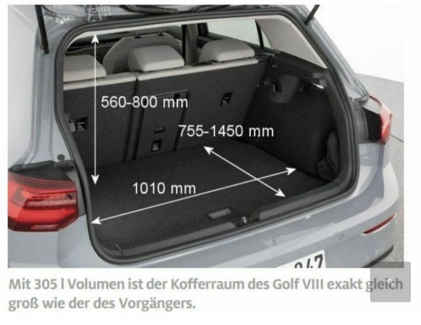 Raumteiler für Kofferraum Golf 7