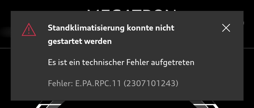 Audi E-Tron/Klimaanlage lässt sich nicht einschalten