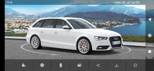 Rs4 felge grau/weiß