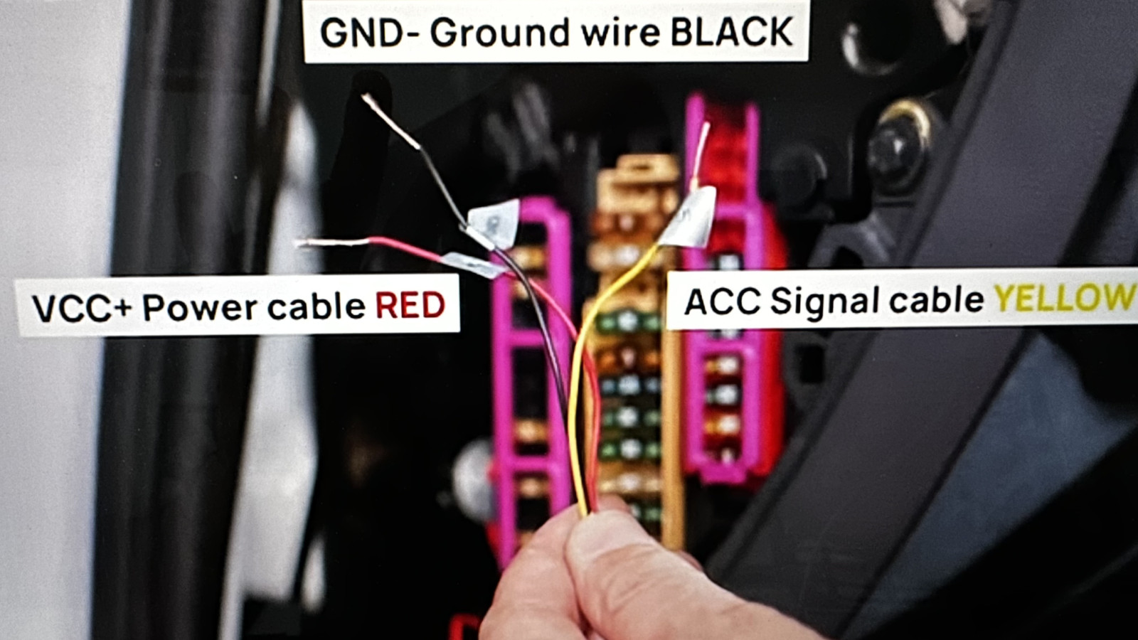 Verkabelung DashCam Belegung