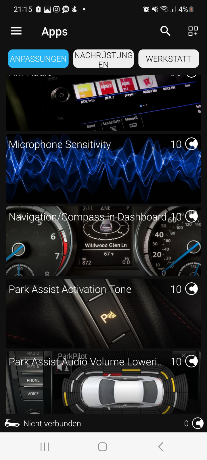 Codierungen für Tiguan 2