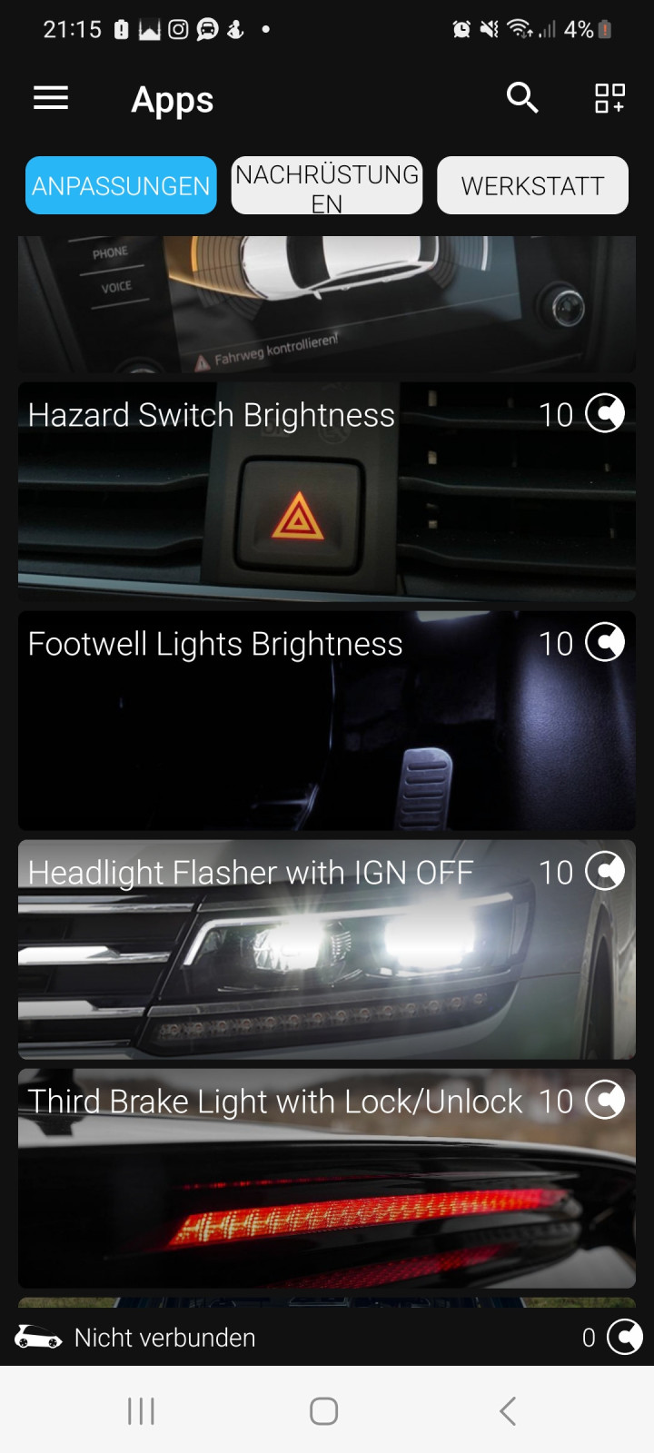 Codierungen für Tiguan 2