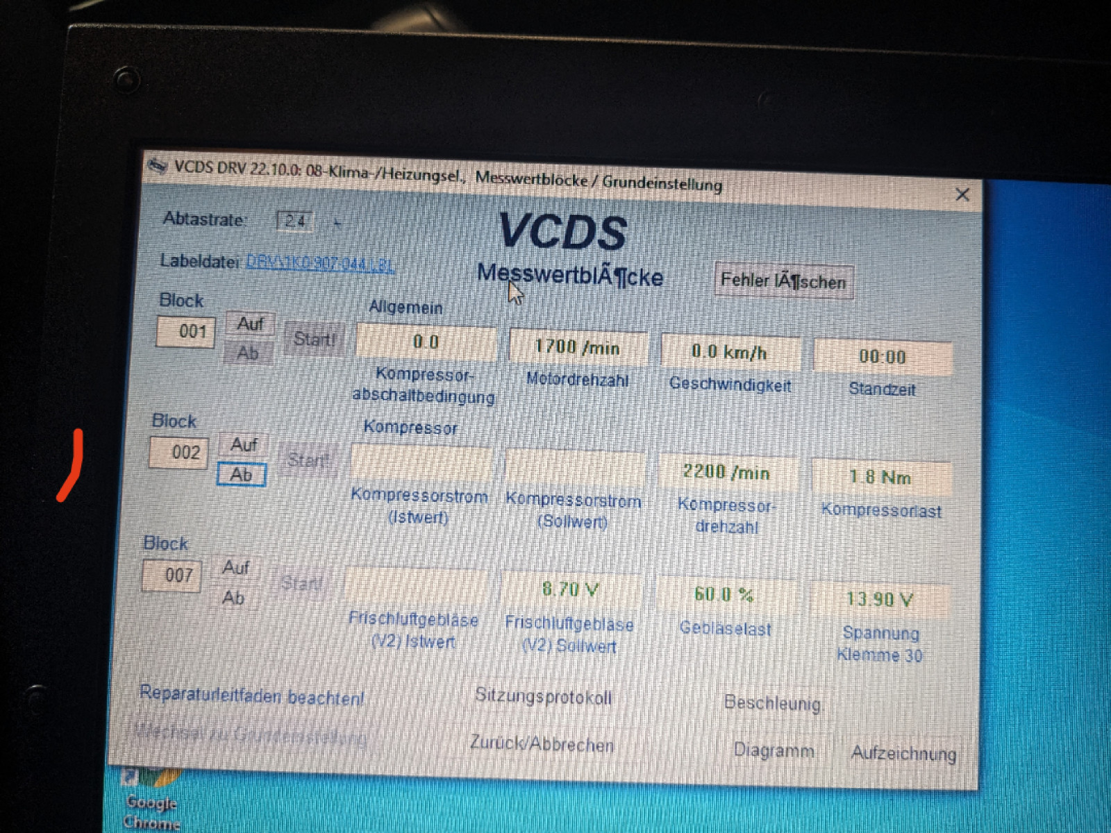Klimaanlage ohne Funktion, Fehlersuche.