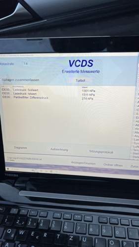 Ladedruck und Differenzdruck 80-100 km/h