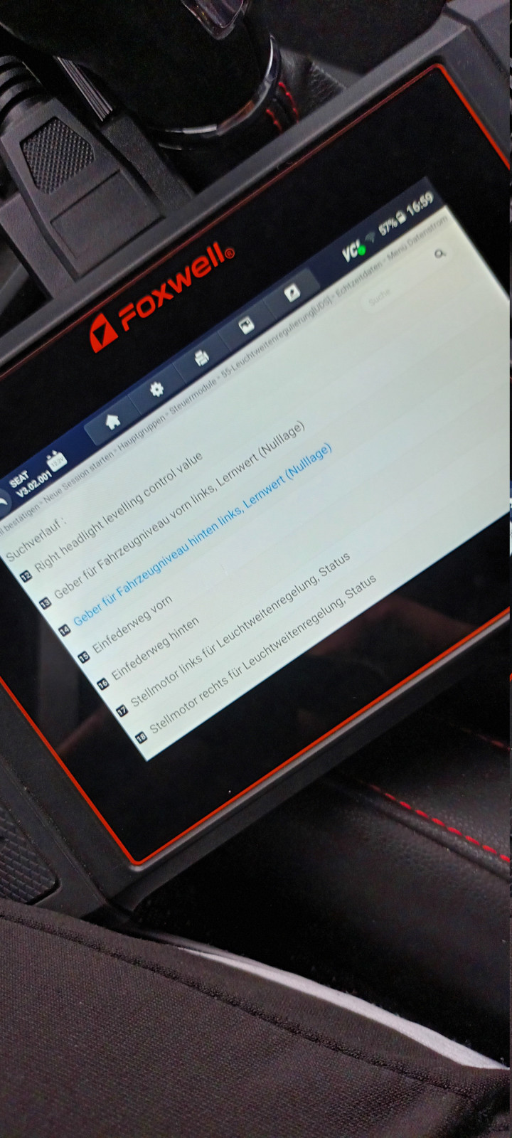 Fehlermeldung Leuchtweitenregulierung